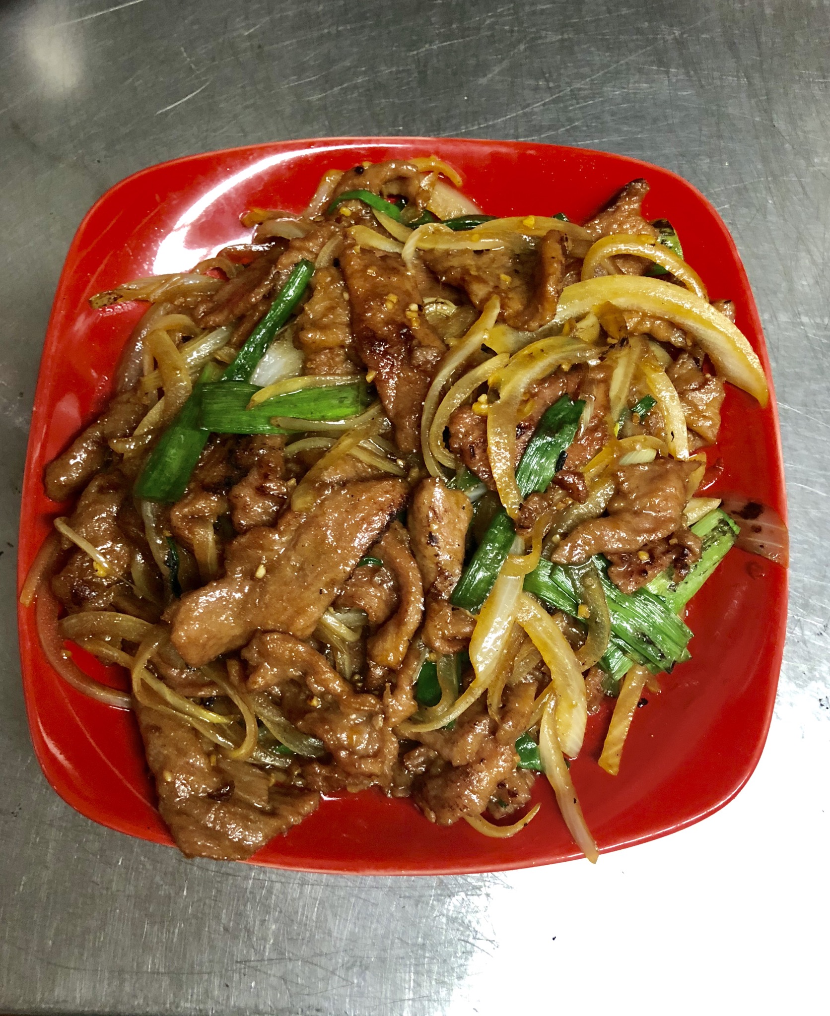 Order 98. Mongolian Beef food online from Belly Bombz Kitchen store, Artesia on bringmethat.com