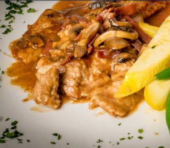 Order Veal Scallopini food online from Amici Italian Grille store, Berwick on bringmethat.com