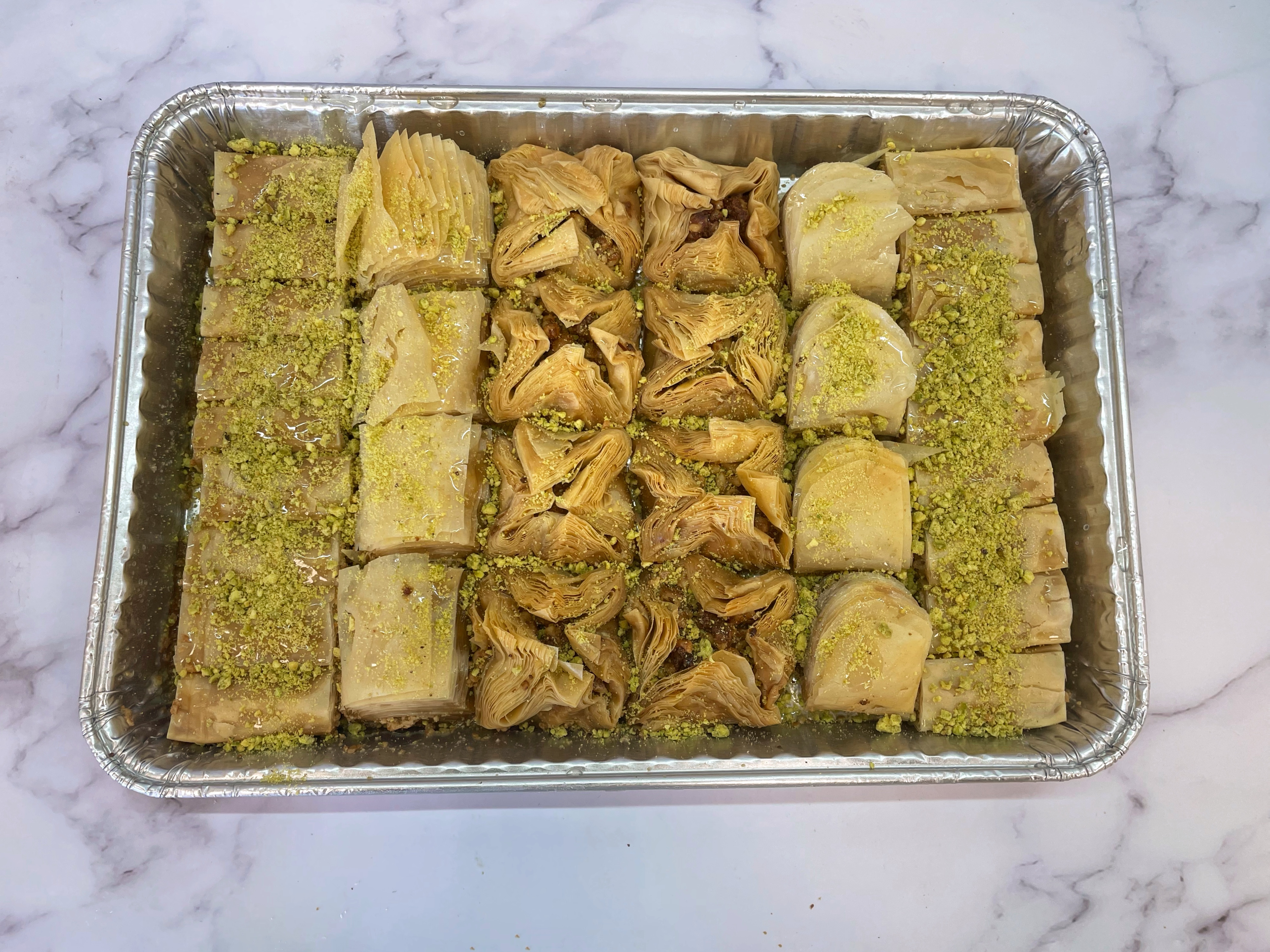 Order Assorted Mixed Baklava food online from Sarkis Pastry store, Pasadena on bringmethat.com
