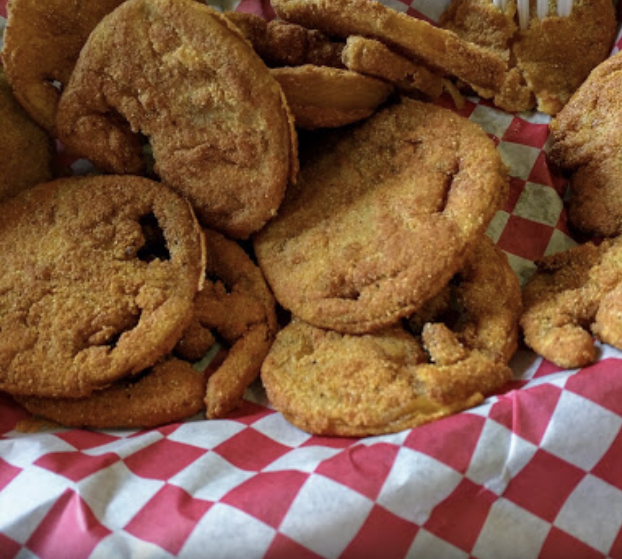Order Fried Green Tomatoes food online from Sam Southern Eatery store, Springfield on bringmethat.com