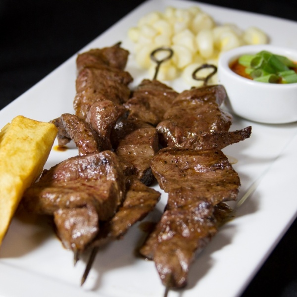 Order Anticuchos food online from Chios Peruvian Grill store, Los Angeles on bringmethat.com