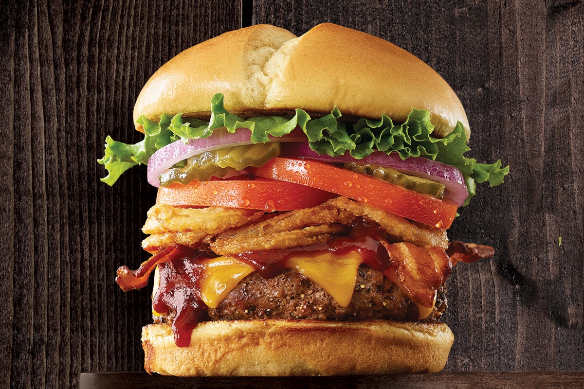 Order BBQ Tangler Burger food online from Perkins Restaurant & Bakery store, St Joseph on bringmethat.com
