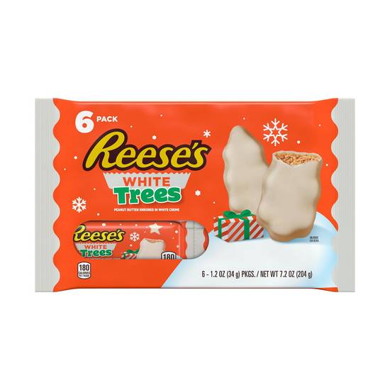 Order REESE'S White Creme Peanut Butter Trees Candy, Christmas, 1.2 oz, Packs (6 Count) food online from Cvs store, WALLINGFORD on bringmethat.com
