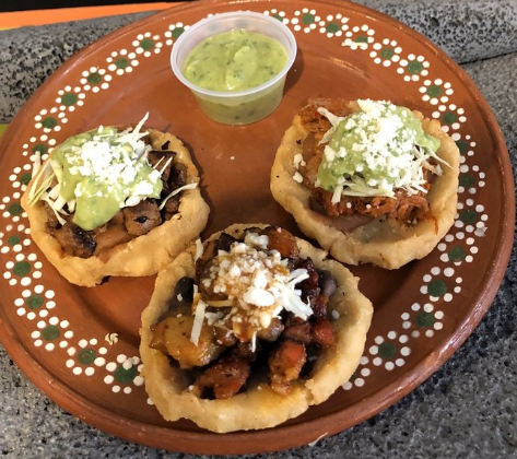 Order 3 Sopes food online from Chuy's Fiestas Restaurant store, San Francisco on bringmethat.com