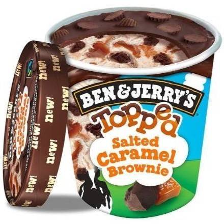 Order Ben & Jerry's Topped Salted Caramel Brownie (1 Pint) food online from Dolcezza Gelato store, Arlington on bringmethat.com