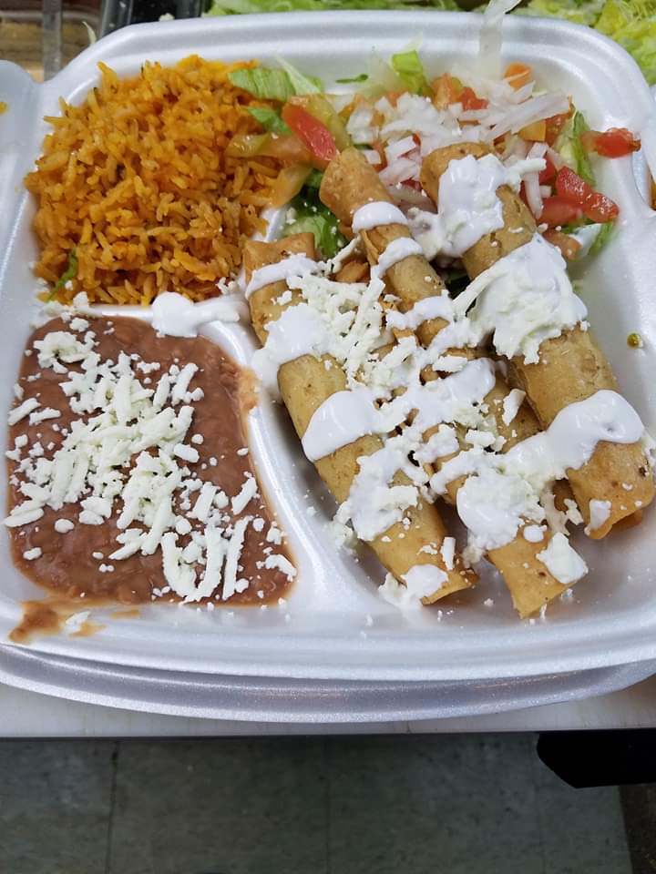 Order Flauta Dinner food online from La Chula Mexican Market store, Watervliet on bringmethat.com