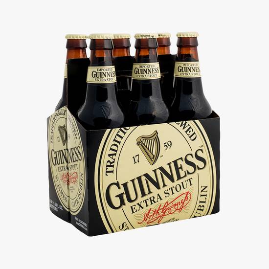 Order Guinness Extra Stout 6 Pack food online from Goodie Liquor And Wine store, Santa Monica on bringmethat.com
