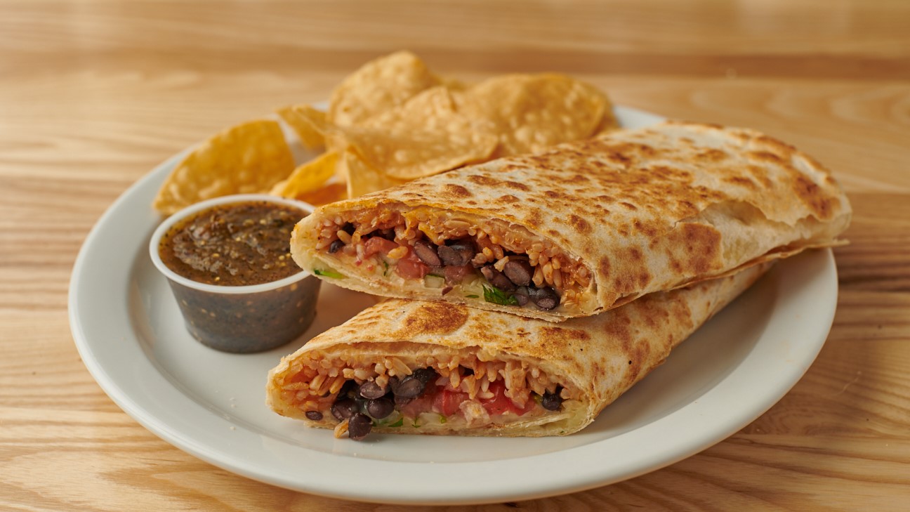 Order BEANS & RICE QUESADILLA food online from Burrito Beach store, Chicago on bringmethat.com