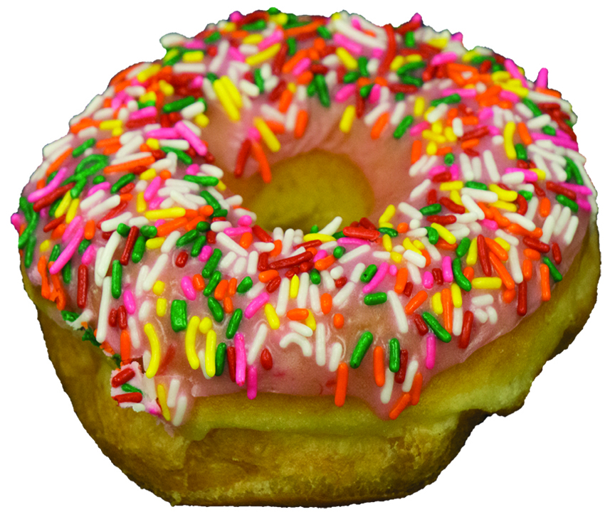 Order Cherry Frosting Sprinkle Donut food online from Bosa Donuts store, Chandler on bringmethat.com
