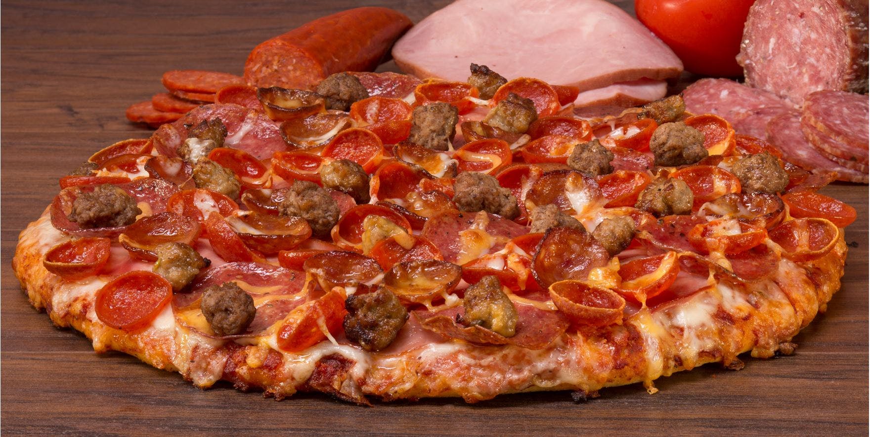Order Pikes Peak Pizza - Mini 6" (6 Slices) food online from Mountain Mike's Pizza store, Marina on bringmethat.com