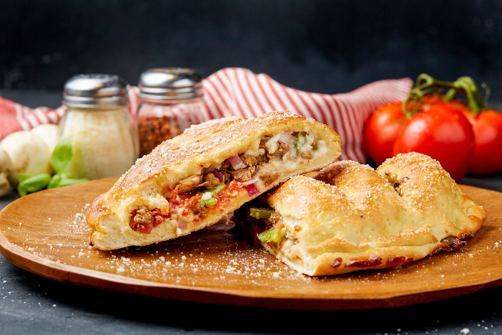 Order Big 8 Calzone - Calzone food online from Simple Simon's Pizza store, Bartlesville on bringmethat.com