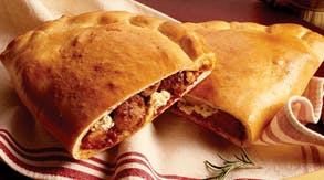 Order Meat Lovers Calzone - Mini food online from Bella Napoli Pizza & Restaurant store, Milford on bringmethat.com