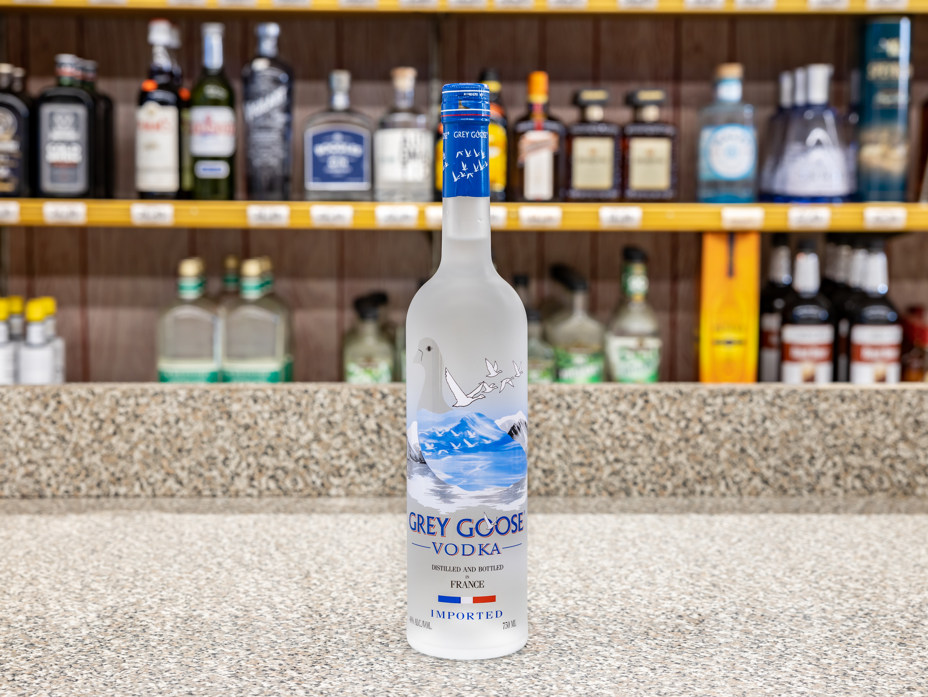 Order Grey Goose, 750 ml. Vodka 40.0% ABV food online from Liquor Republic store, Cypress on bringmethat.com