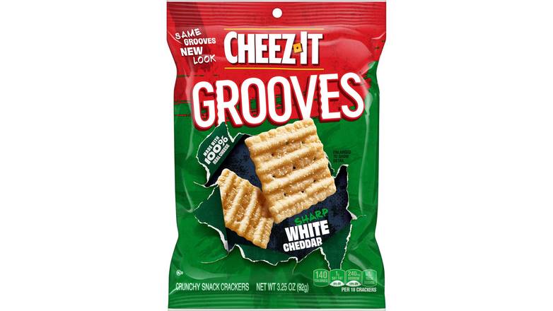 Order Cheez-It Grooves Crackers, Sharp White Cheddar food online from Trumbull Mobil store, Trumbull on bringmethat.com