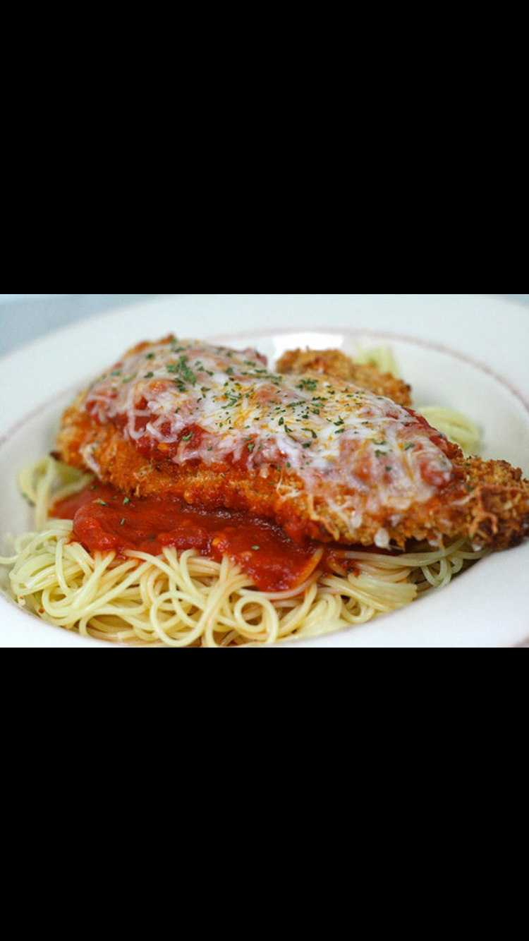 Order Chicken Parmigiana food online from Prospero Pizza store, New Castle on bringmethat.com