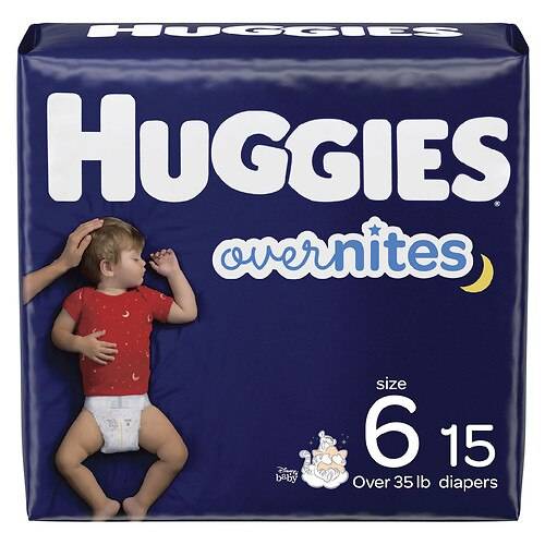 Order Huggies OverNites Nighttime Baby Diapers Size 6 - 15.0 ea food online from Walgreens store, Cincinnati on bringmethat.com