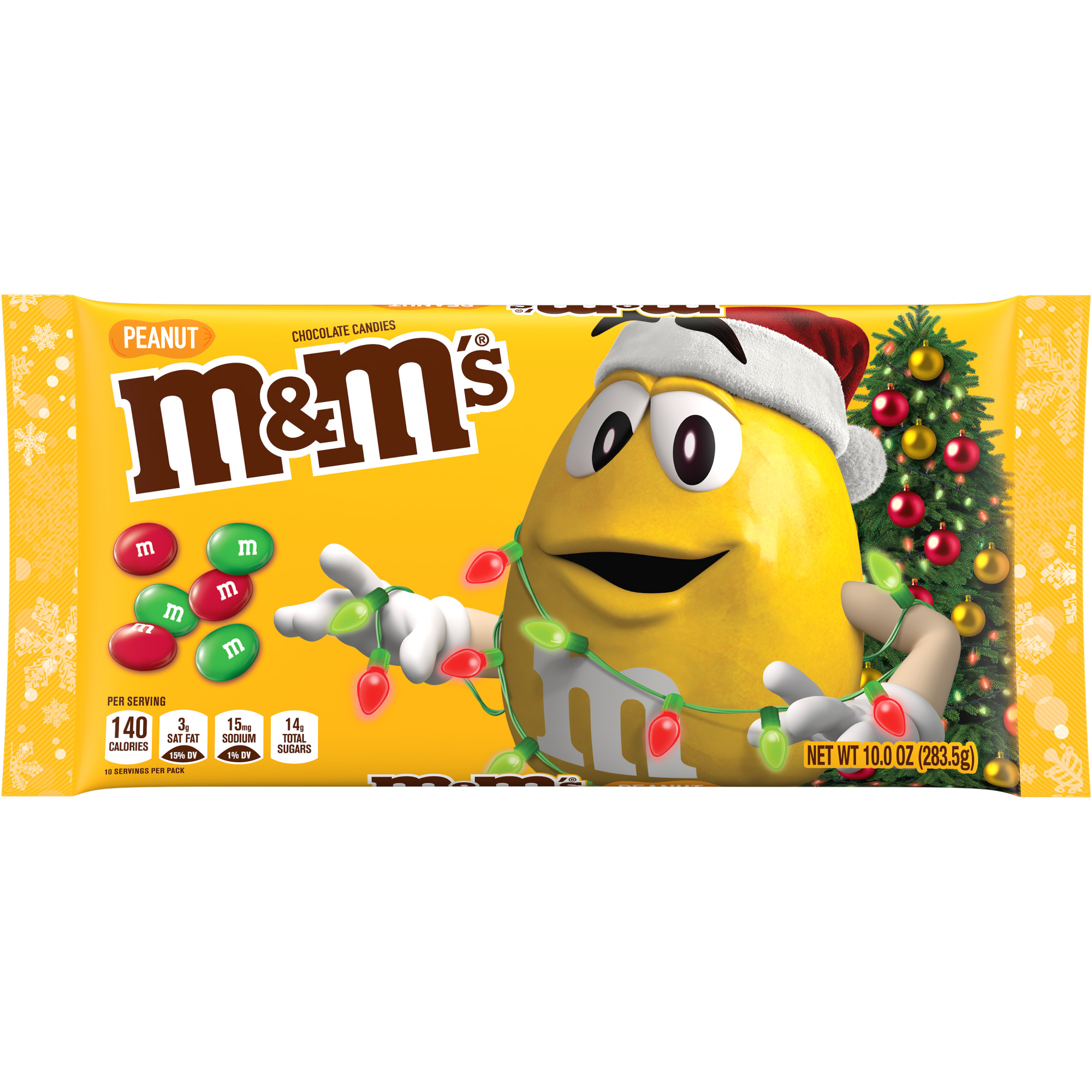 Order M&M's Chirstmas Peanut Chocolate Candy - 10 oz food online from Bartell store, Edmonds on bringmethat.com