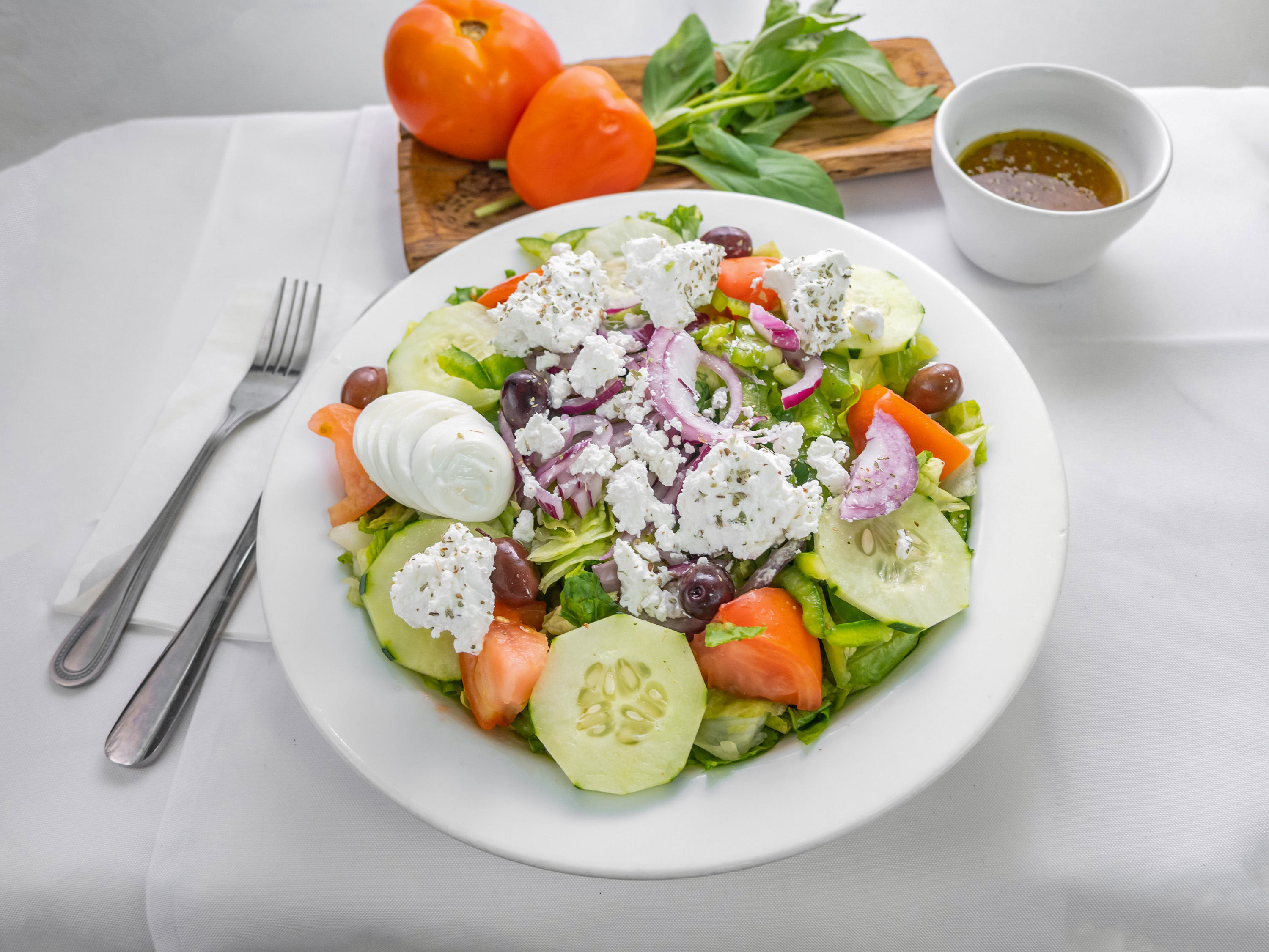 Order Greek Salad food online from Allegro Pizza store, Philadelphia on bringmethat.com