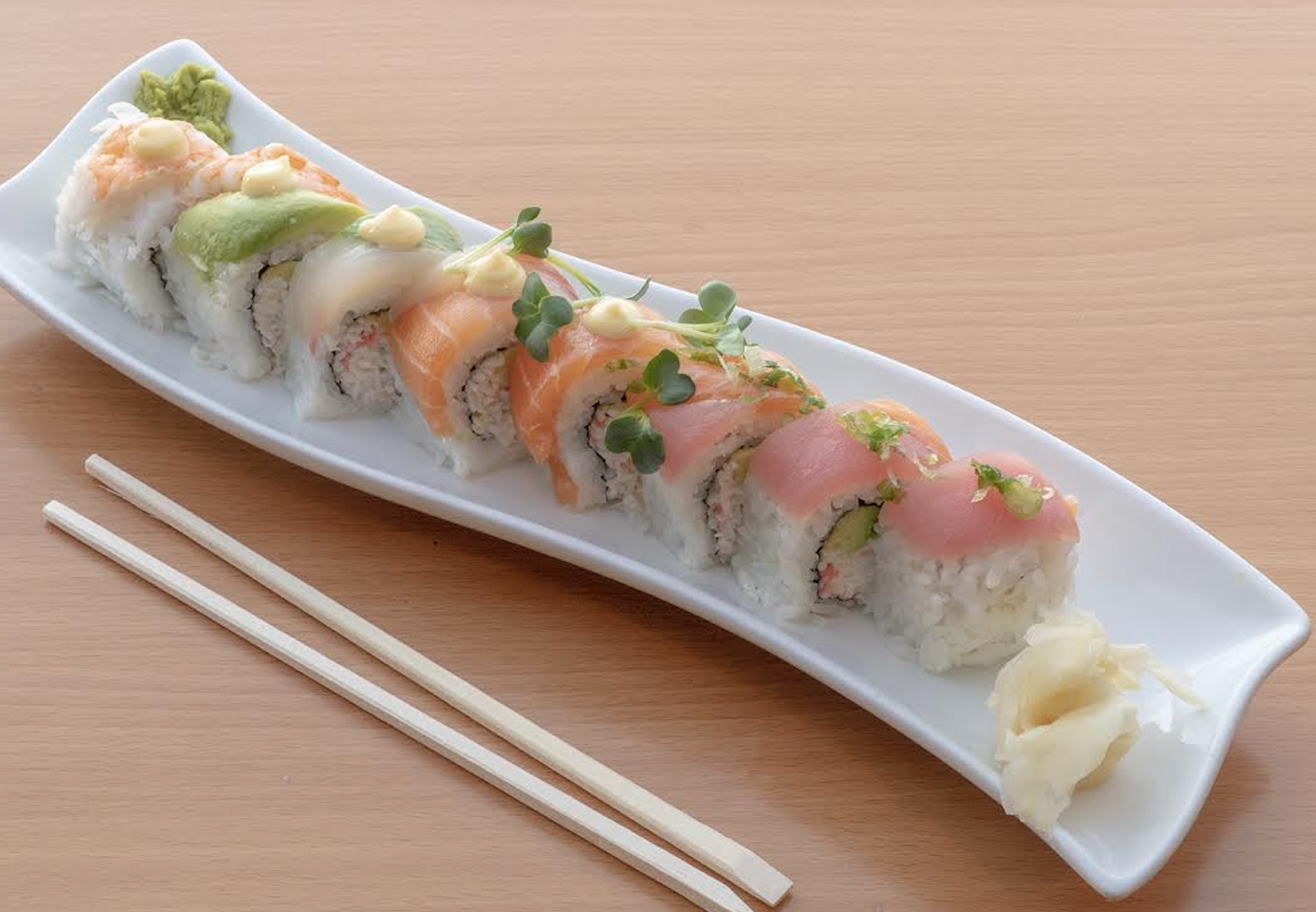 Order Rainbow Roll food online from Sushi Hub store, Stockton on bringmethat.com