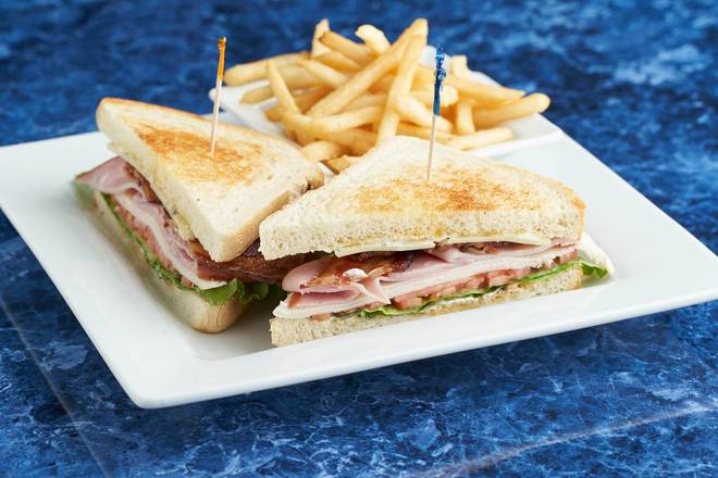 Order Clubhouse Sandwich food online from Blu Burger Grille store, Scottsdale on bringmethat.com