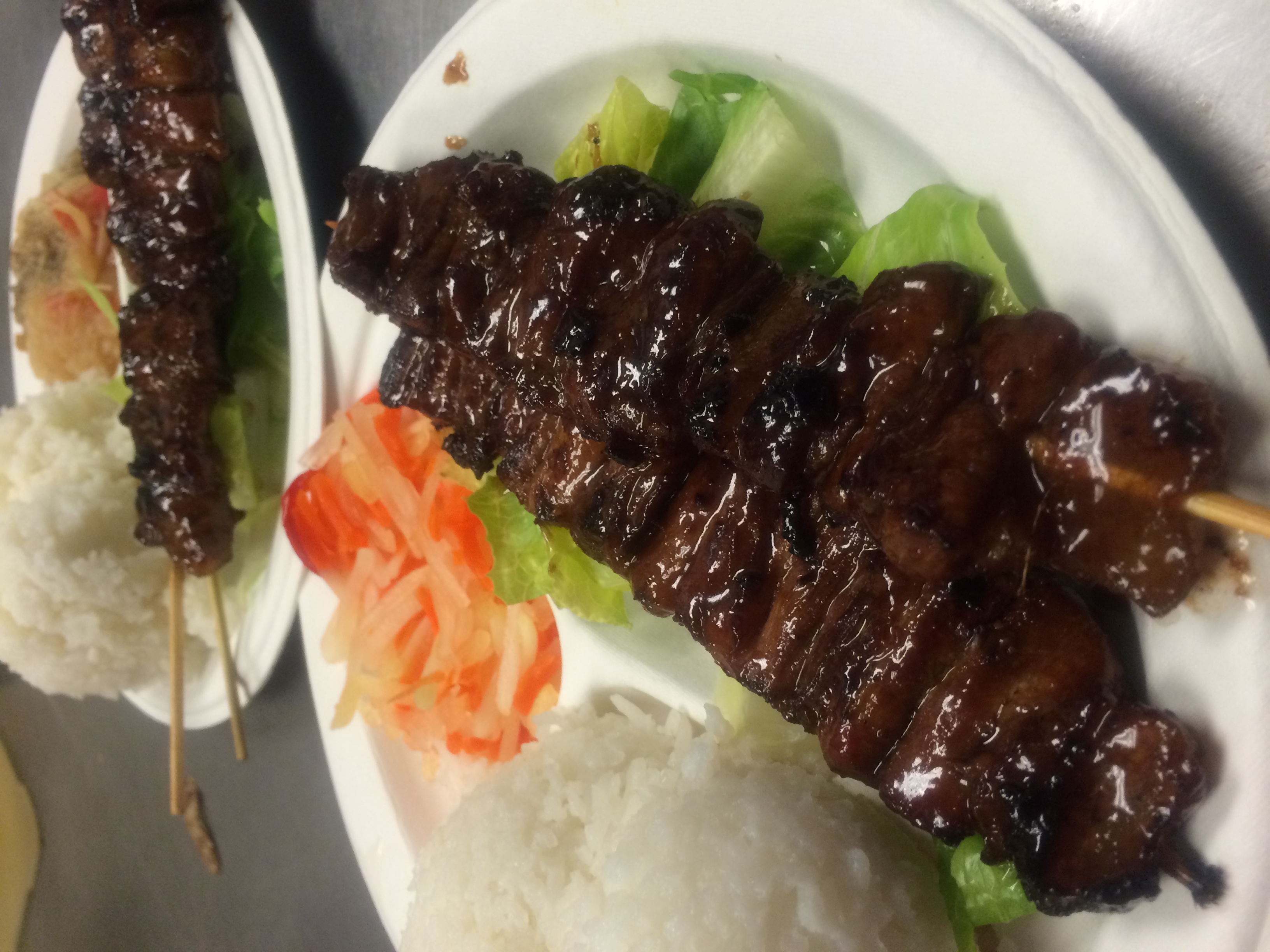 Order 2. Skewered BBQ Pork food online from Wholly Grill store, Mesa on bringmethat.com