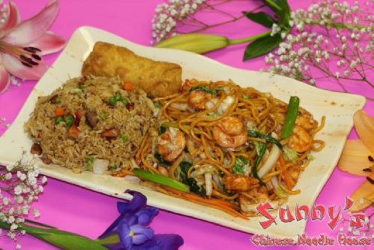 Order C17. Shrimp Lo Mein Combination food online from Sunny's Chinese Noodle House store, Green Bay on bringmethat.com