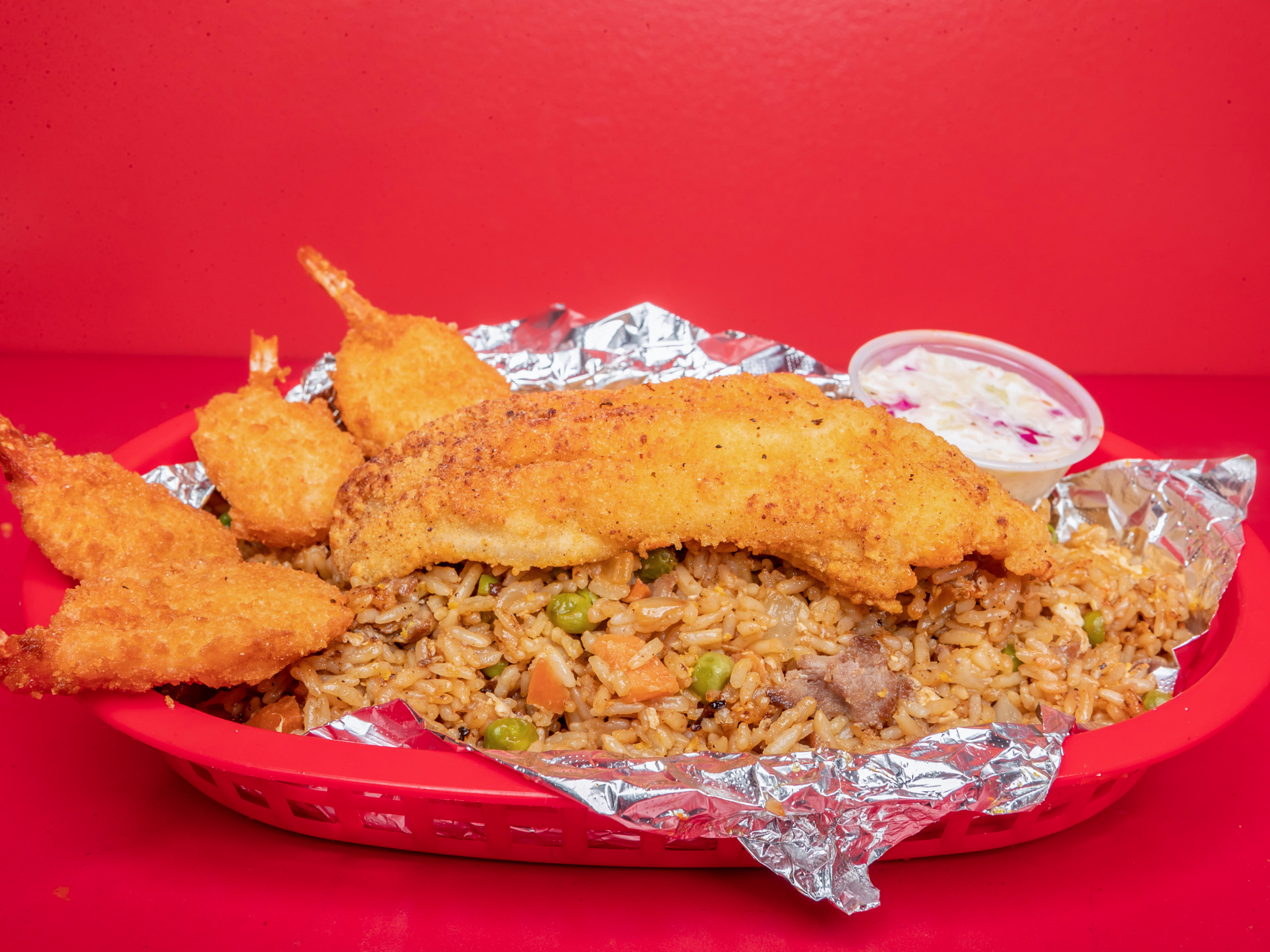 Order Shrimp Fried Rice food online from K Wings Cafe store, Lilburn on bringmethat.com