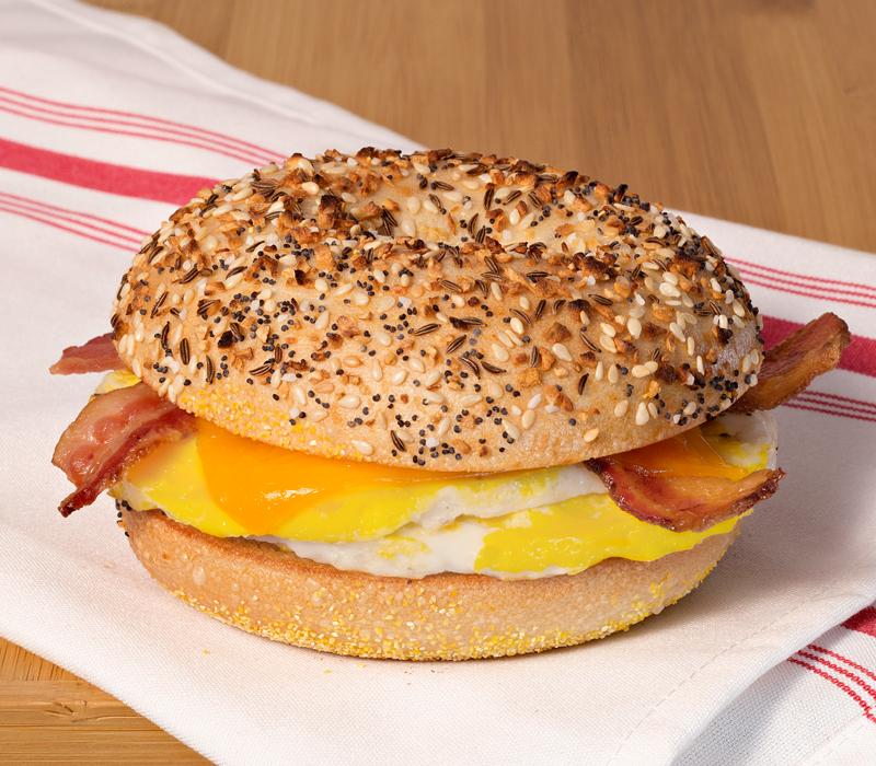 Order Applewood Bacon and Cheddar Egg Sandwich food online from Einstein Bros store, Cleveland on bringmethat.com