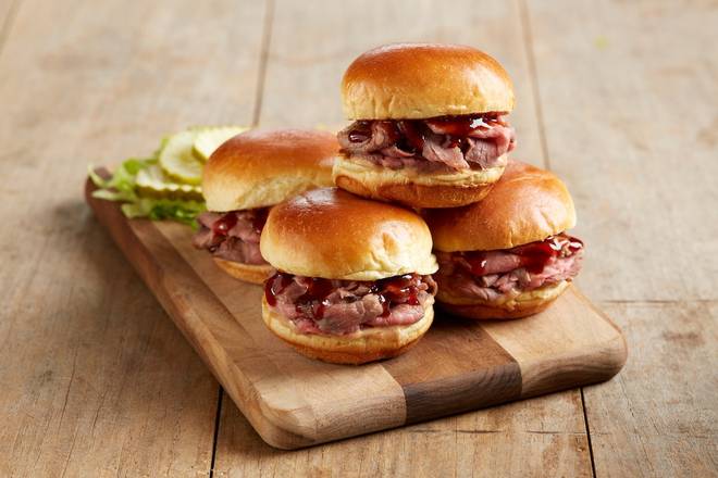 Order BBQ Tri-Tip Sliders* food online from Bj Restaurant & Brewhouse store, Escondido on bringmethat.com