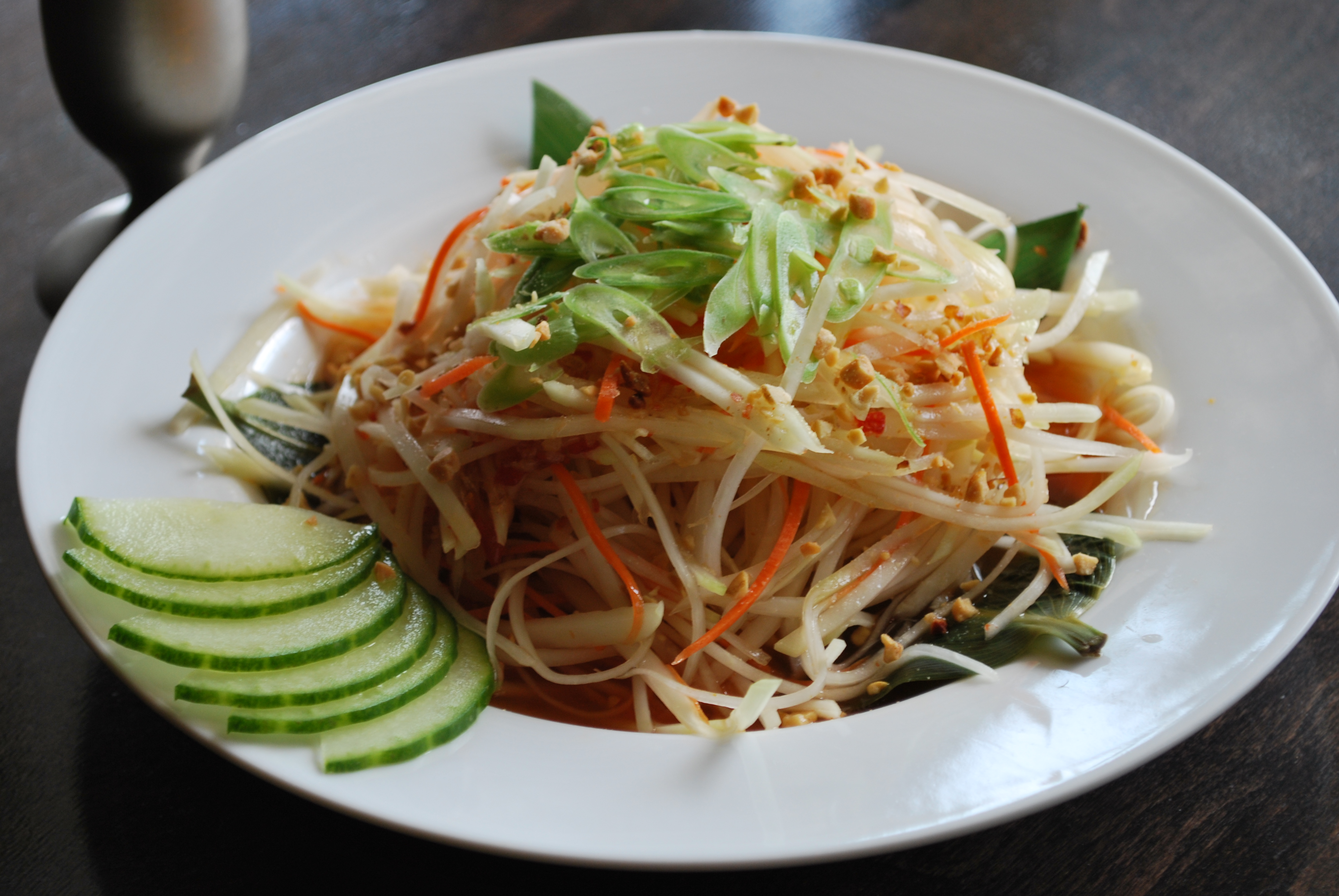 Order S13. Green Papaya Salad food online from Gobo store, Brooklyn on bringmethat.com