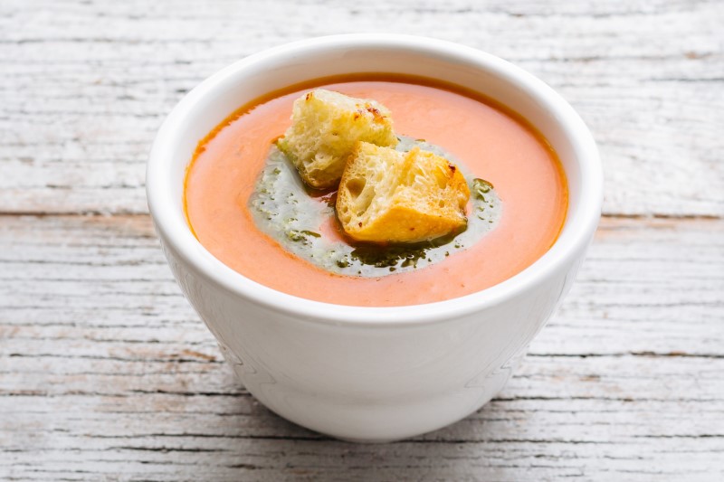Order Cup - Tomato Basil Soup (vegan) food online from Urban Plates store, Woodland Hills on bringmethat.com