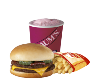 Order 14. 1/6 Lb. Double Jr Cheeseburger Combo food online from Braums Ice Cream & Dairy Strs store, McKinney on bringmethat.com
