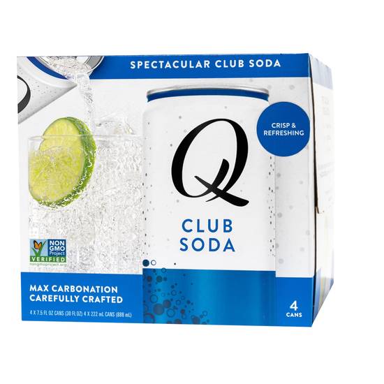 Order Q Mixers Spectacular Club Soda, 7.5 OZ Cans, 4 CT food online from Cvs store, DOVER on bringmethat.com