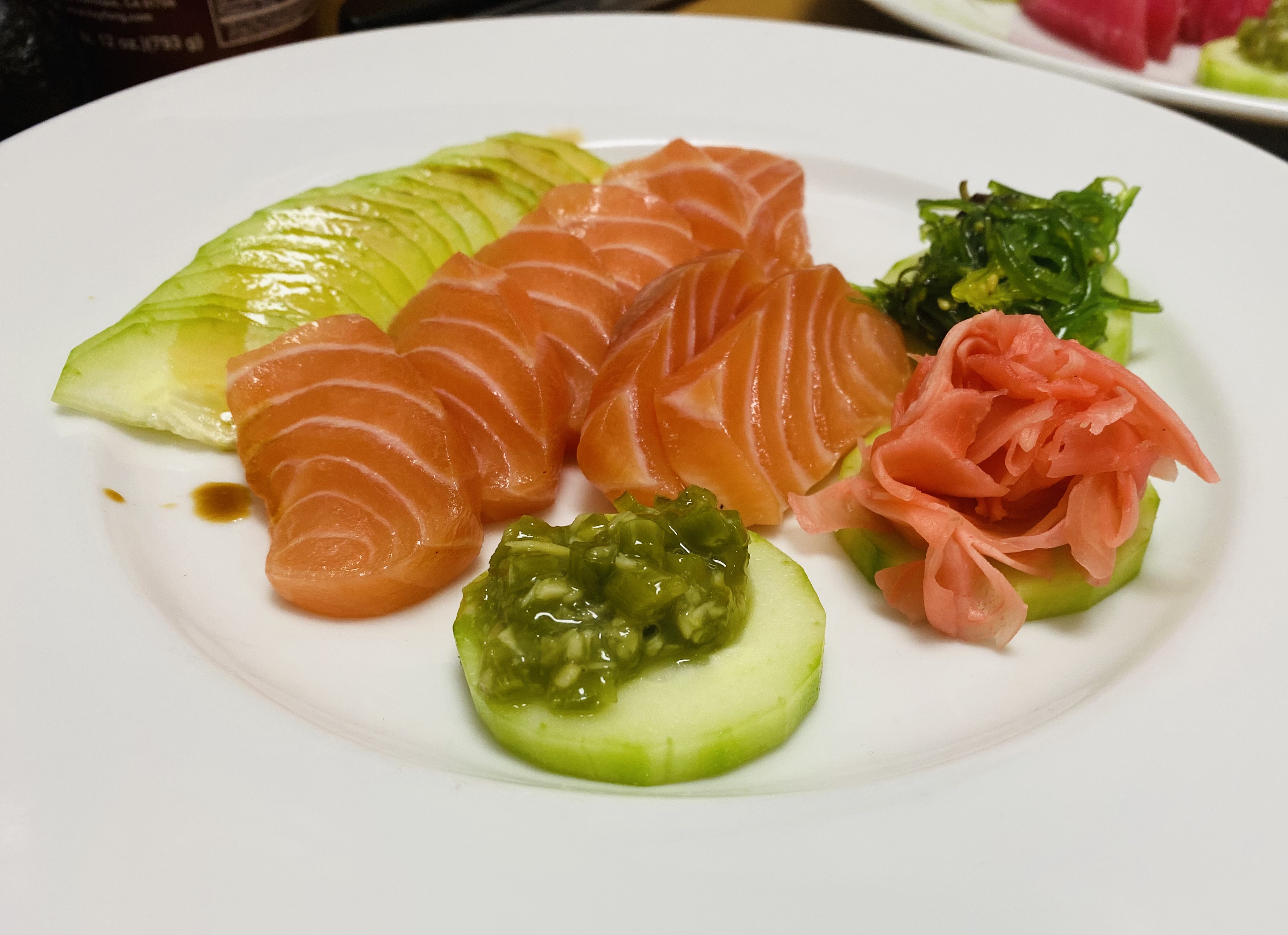 Order Salmon Sashimi (7 Piece) food online from 760 Sushi Bros store, Victorville on bringmethat.com