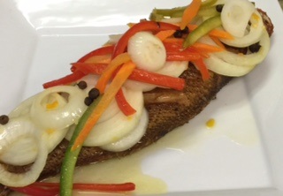 Order Escoveitch Red Snapper (whole) food online from Pimento Grill store, Maplewood on bringmethat.com