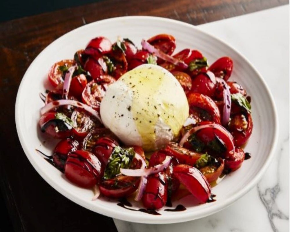 Order Tomato Caprese with Fresh Burrata food online from Carrabba's store, Fayetteville on bringmethat.com