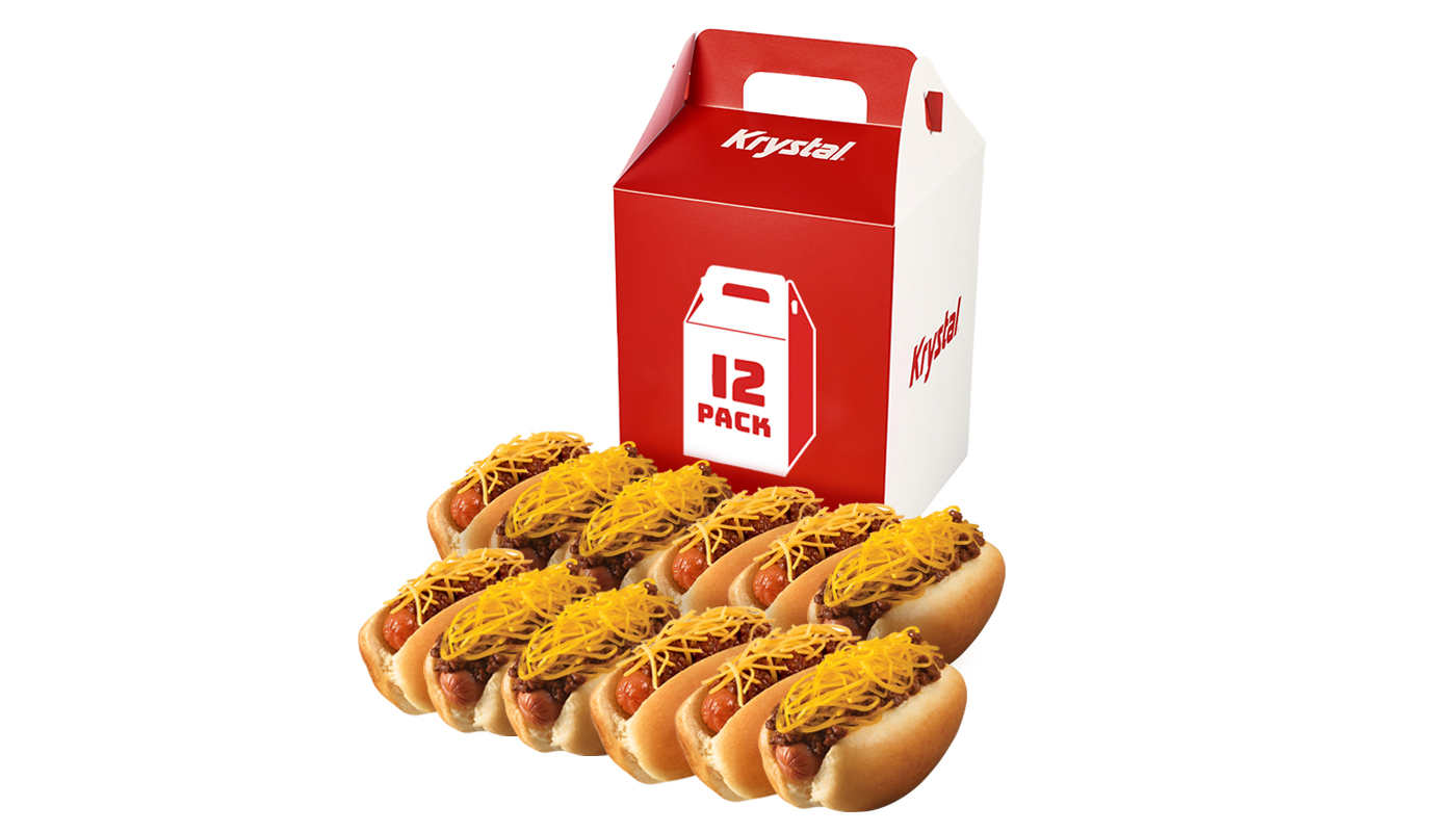 Order 12 Chili Cheese Pups food online from Krystal store, Springfield on bringmethat.com