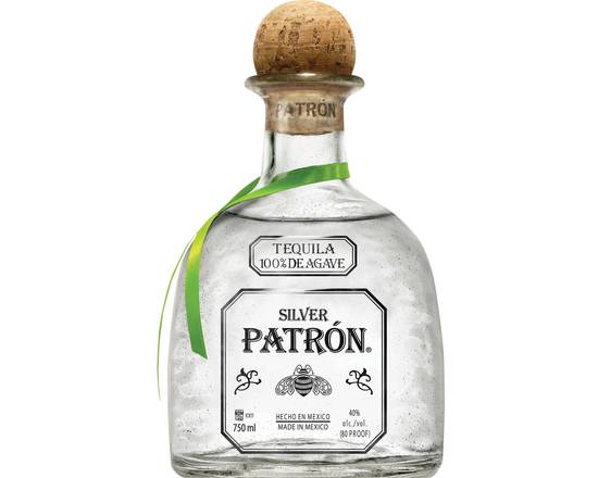 Order Patron Silver, 375 ml tequila (40.0% ABV)  food online from Babaro Liquor Store store, Peabody on bringmethat.com