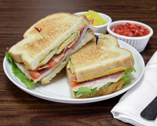 Order Turkey, Avocado, & Bacon Sandwich food online from Judys Cafe store, San Diego on bringmethat.com