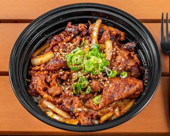 Order Spicy Pork Bulgogi Bowl food online from Maddie Cafe &amp; Grill store, Garden Grove on bringmethat.com
