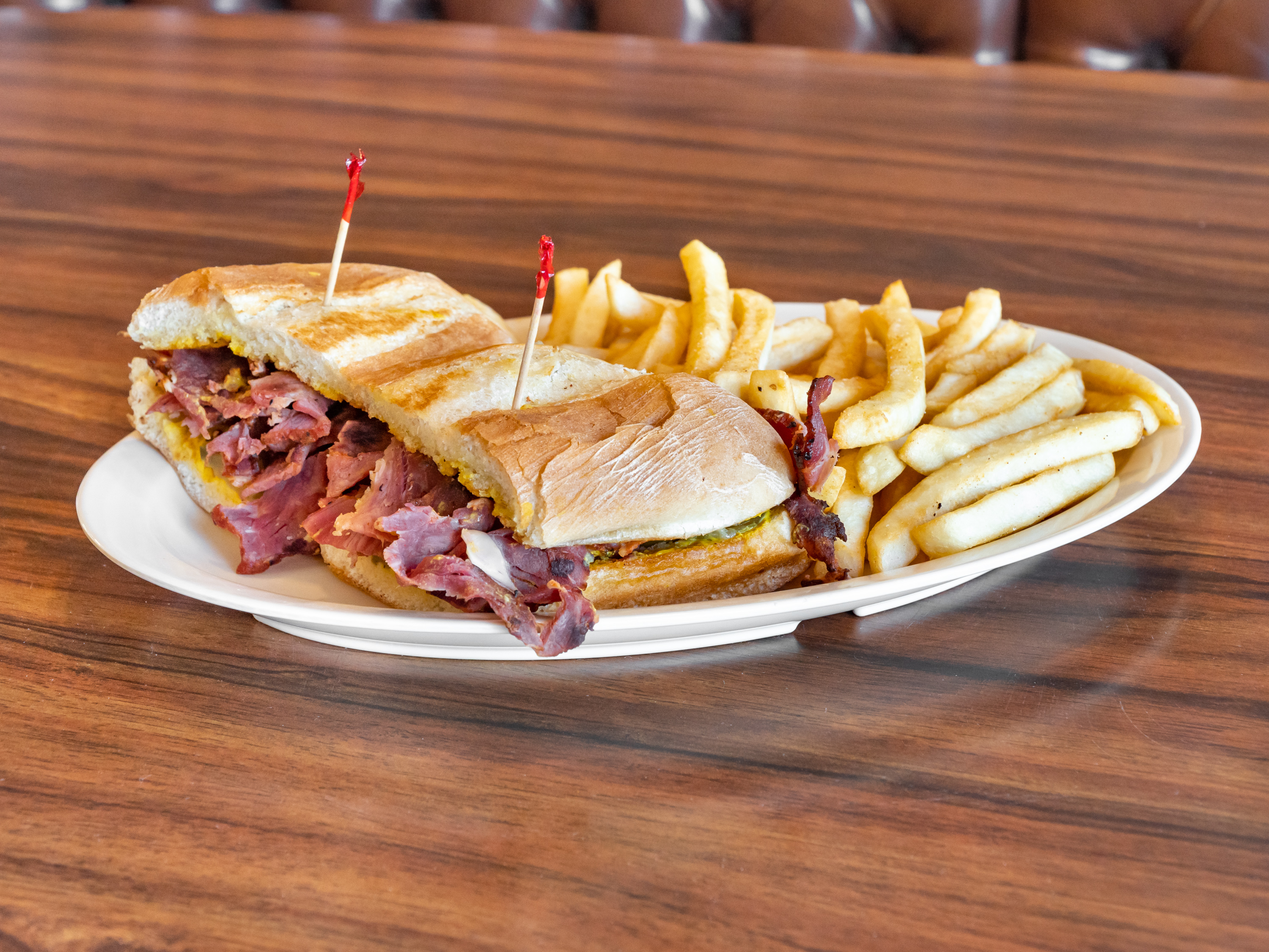 Order Pastrami Sandwich with fries and drink food online from Golden Burger store, Long Beach on bringmethat.com