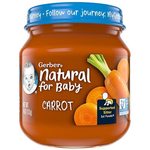 Order Gerber 1st Foods Natural Baby Food Carrot - 4.0 oz food online from Walgreens store, Ithaca on bringmethat.com