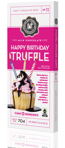 Order 11. Milk Happy Birthday Truffle Bar food online from Chocolate Chocolate Chocolate store, Kirkwood on bringmethat.com