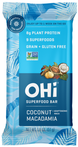 Order OHi Superfood Bars Coconut Macadamia food online from Pure Pressed Juice store, Los Angeles on bringmethat.com