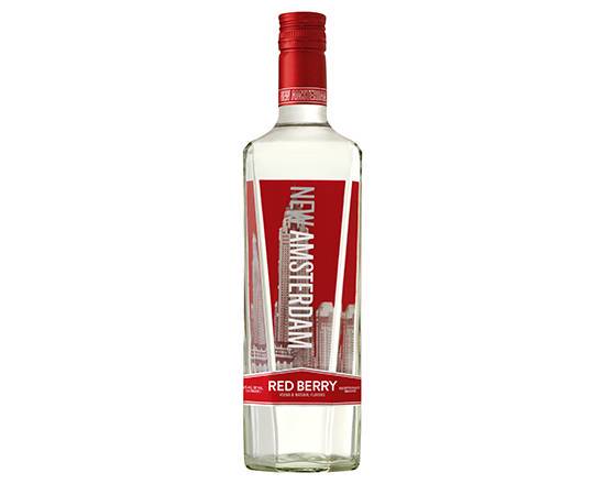 Order New Amsterdam Red Berry Flavored, 750mL vodka (35.0% ABV) food online from Clairemont Liquor store, San Diego on bringmethat.com
