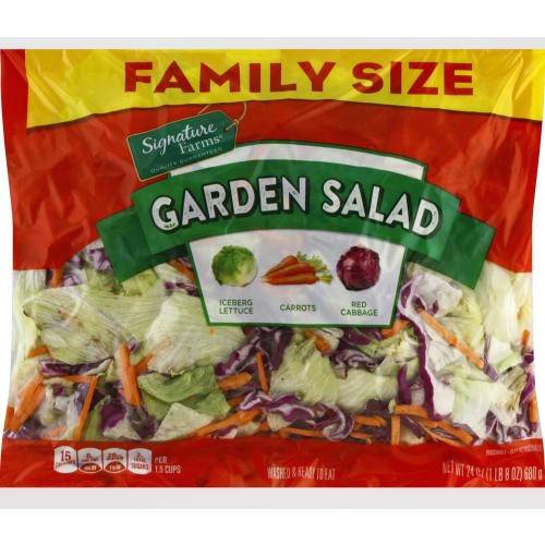 Order Signature Farms · Family Size Garden Salad (24 oz) food online from Albertsons store, Saint George on bringmethat.com