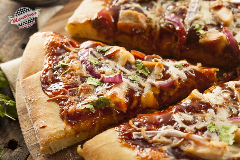 Order BBQ Chicken Pizza - 8" food online from Mancino Grinders & Pizza store, New Haven on bringmethat.com