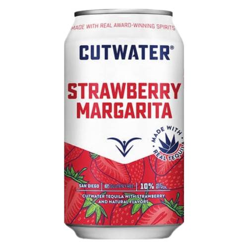 Order Cutwater Strawberry Margarita - 12 oz Can/Single food online from Bottle Shop & Spirits store, Los Alamitos on bringmethat.com