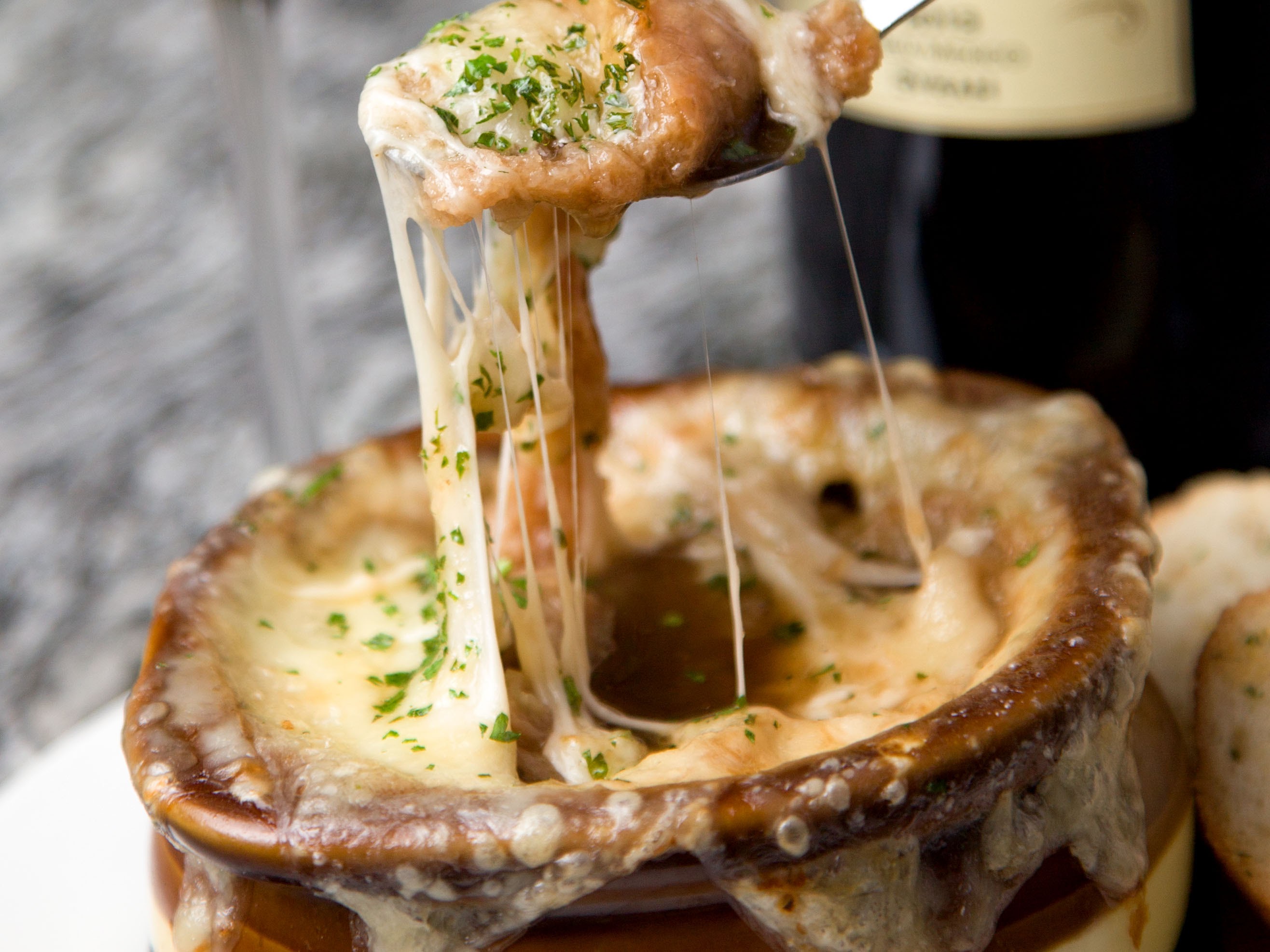 Order French Onion Soup  food online from D.H. Lescombes Winery & Bistro store, Albuquerque on bringmethat.com