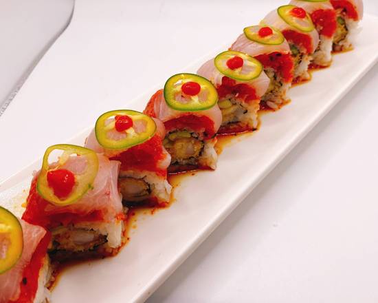 Order Angry Kanpachi food online from Sushi Fever store, Las Vegas on bringmethat.com